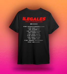 Ilegales - Camiseta gira reverso