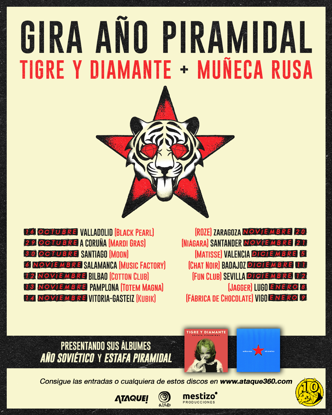 Tigre y Diamante, Muñeca Rusa. Gira "Año Piramidal"